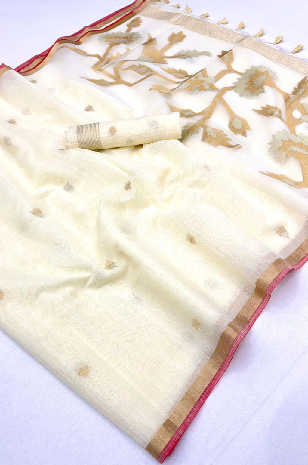 Cream Silk Sarees - SFSJDN45206