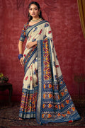 Cream Patola Sarees - SFSA574704