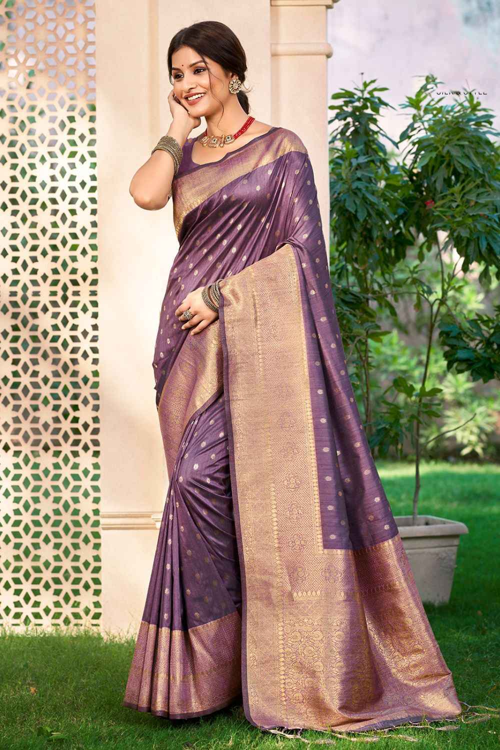 Green Wedding Silk Saree With Blouse SFSGM118704