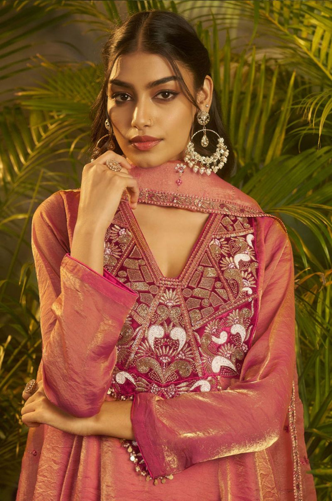 Pink Organza Salwar Kameez - SFSA565903R