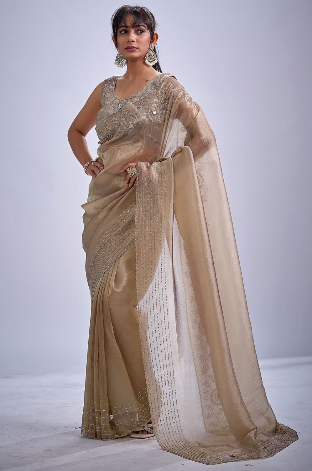 Beige Kanjivaram Sarees - SFSA571703