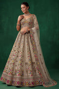 Cream Silk Lehenga Choli - SFANJ3449R