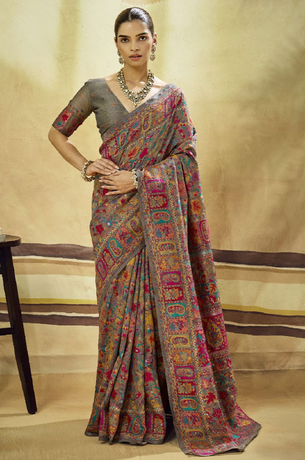 Grey Cotton Sarees - SFSJDN45504