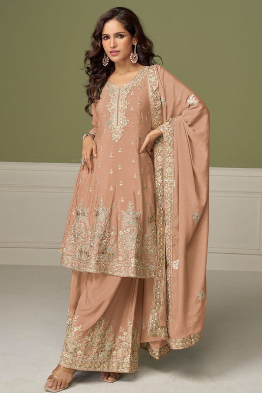 Peach Other Salwar Kameez - SFSMT48702R