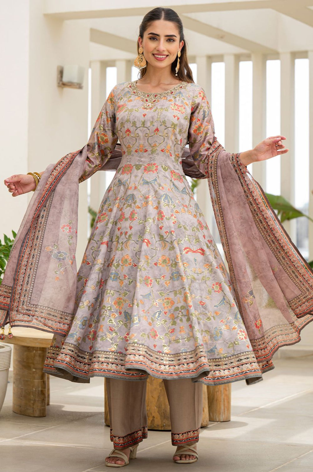 Pink Satin Salwar Kameez - SFPRF276802R