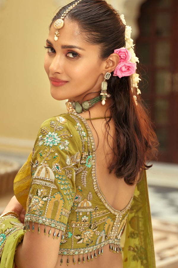 Yellow Silk Lehenga Choli - SFSJDN37007