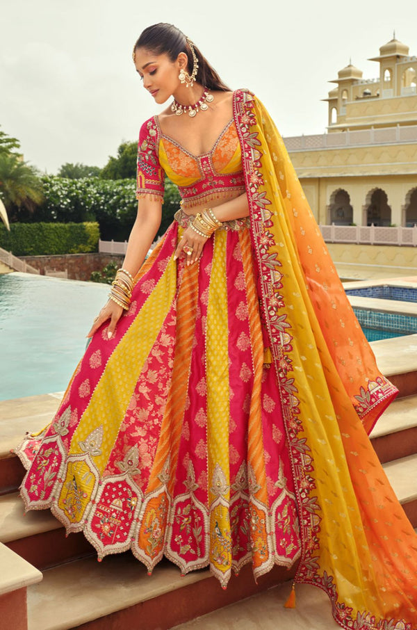 Pink Silk Lehenga Choli - SFSJDN37008
