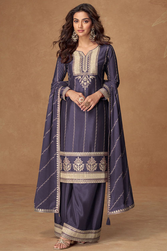 Purple Versatile Silk Salwar Kameez SFYS156302R