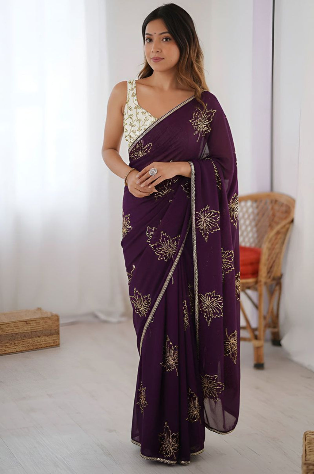 Purple Silk Sarees - SFPRF280202