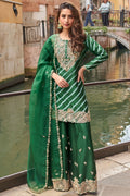 Green Silk Salwar Kameez - SFSMT49602R
