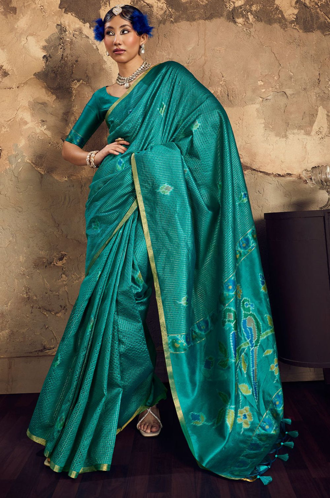 Firozi Silk Sarees - SFSJDN44206