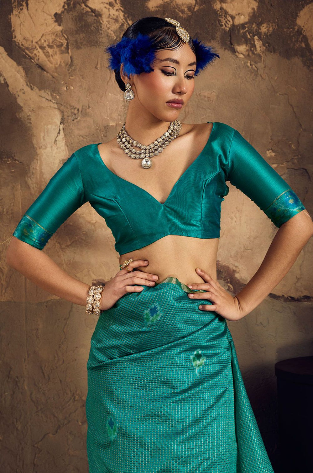 Firozi Silk Sarees - SFSJDN44206