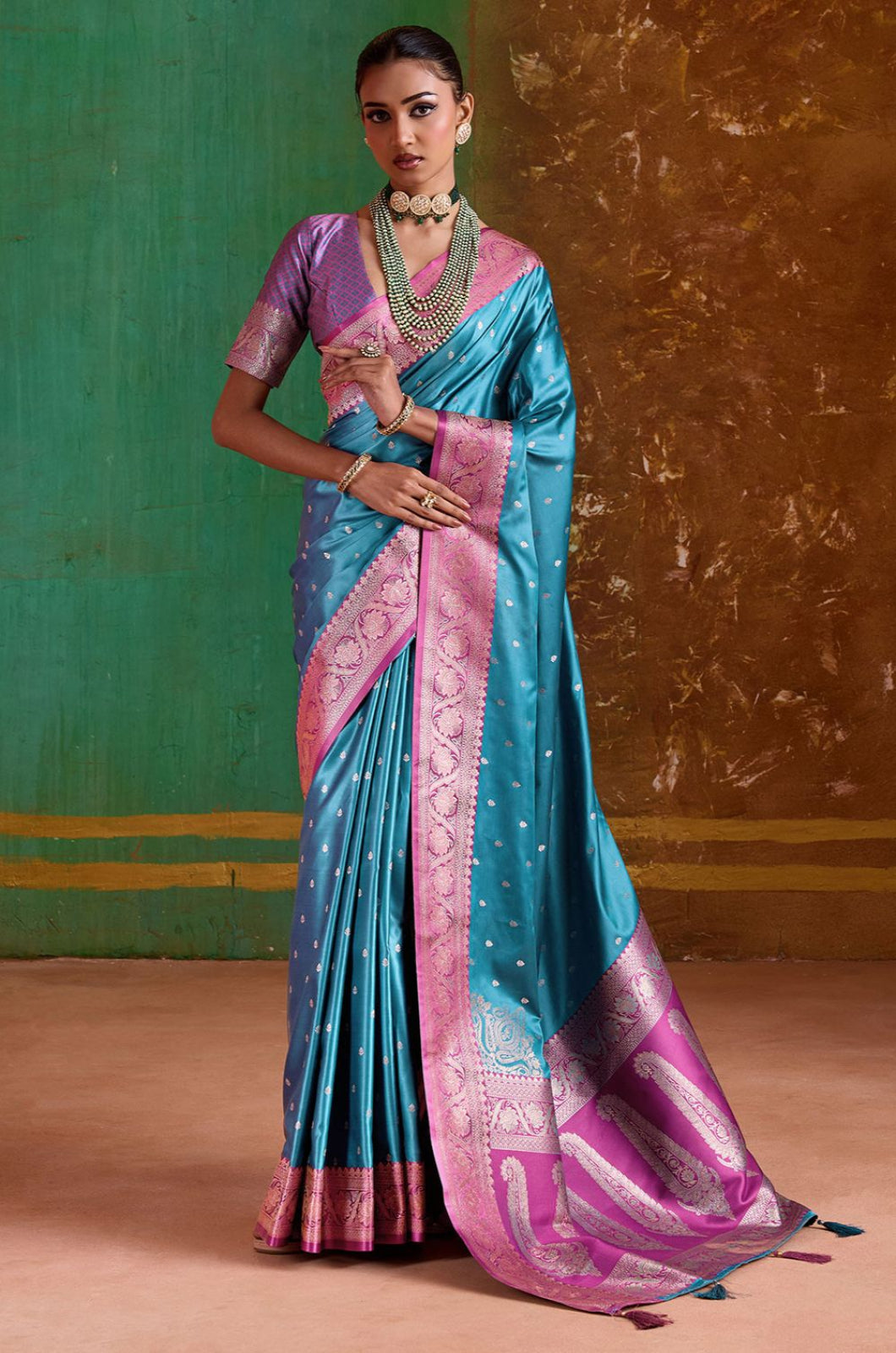 Firozi Silk Sarees - SFSJDN44001
