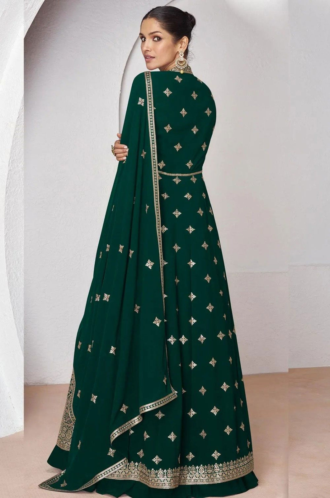 Green Georgette Salwar Kameez - SFABC4802