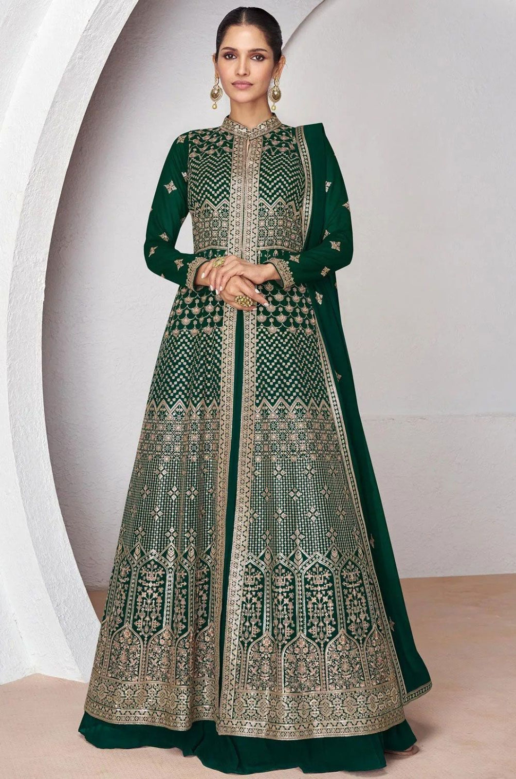 Green Georgette Salwar Kameez - SFABC4802