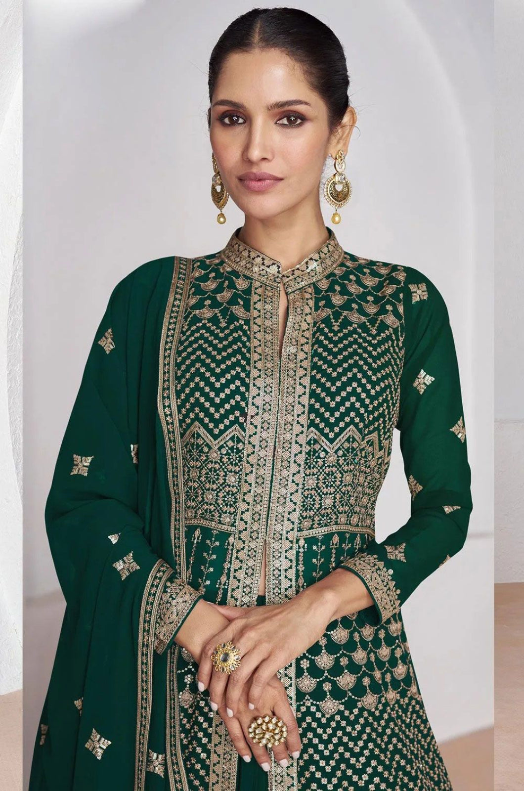 Green Georgette Salwar Kameez - SFABC4802
