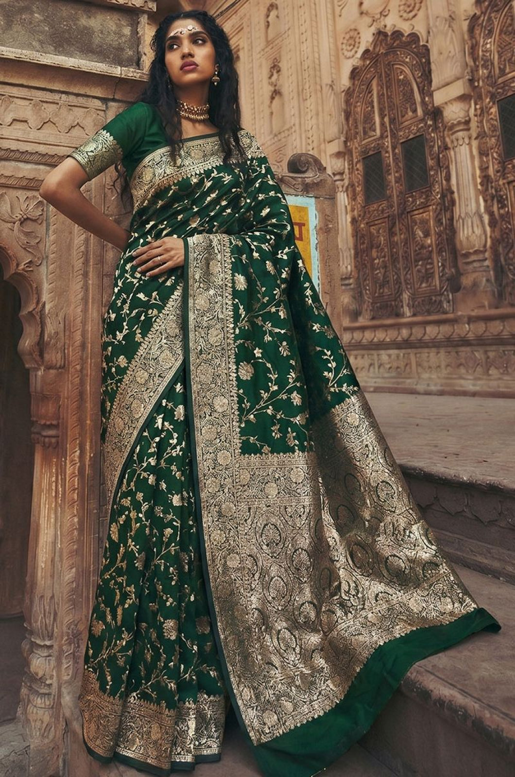 Green Art Silk Sarees - SFAST21604