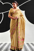 Golden Tissue Sarees - SFSA575901