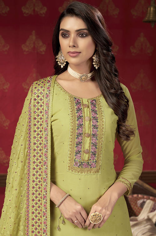 Green Georgette Salwar Kameez - SFSA317502