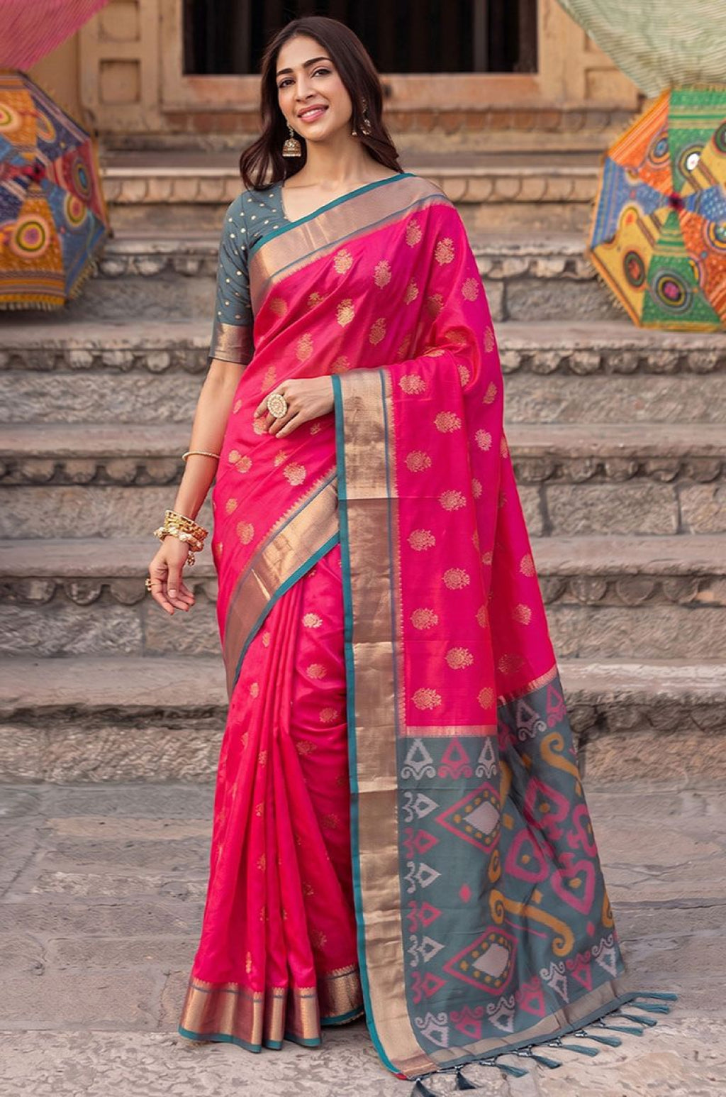 Pink Silk Sarees - SFAST22203
