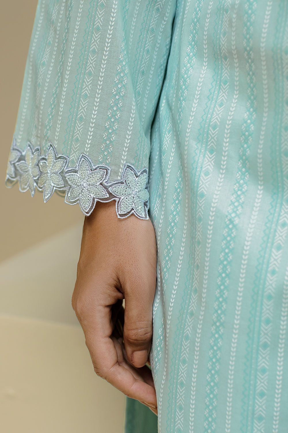 Blue Cotton Salwar Kameez - SFYS153804