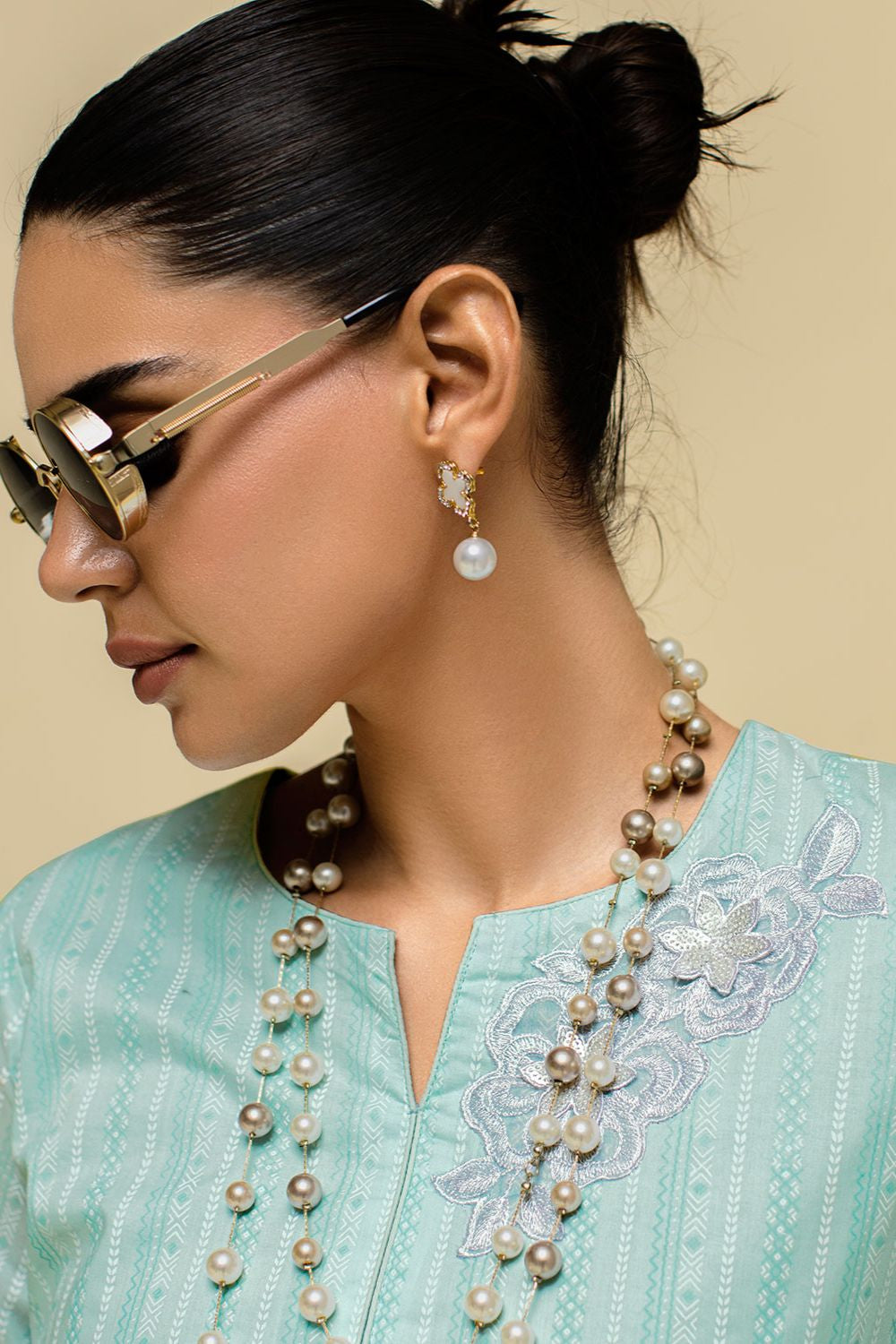 Blue Cotton Salwar Kameez - SFYS153804
