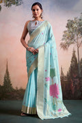 Blue Linen Sarees - SFSA577602