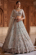 Blue Net Lehenga Choli - SFANJ3433
