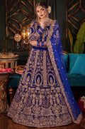 Blue Velvet Salwar Kameez - SFSA573401