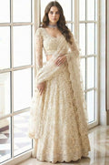 Ivory Net Lehenga Choli - SFSA520303