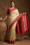 Ivory Silk Sarees - SFAST20806