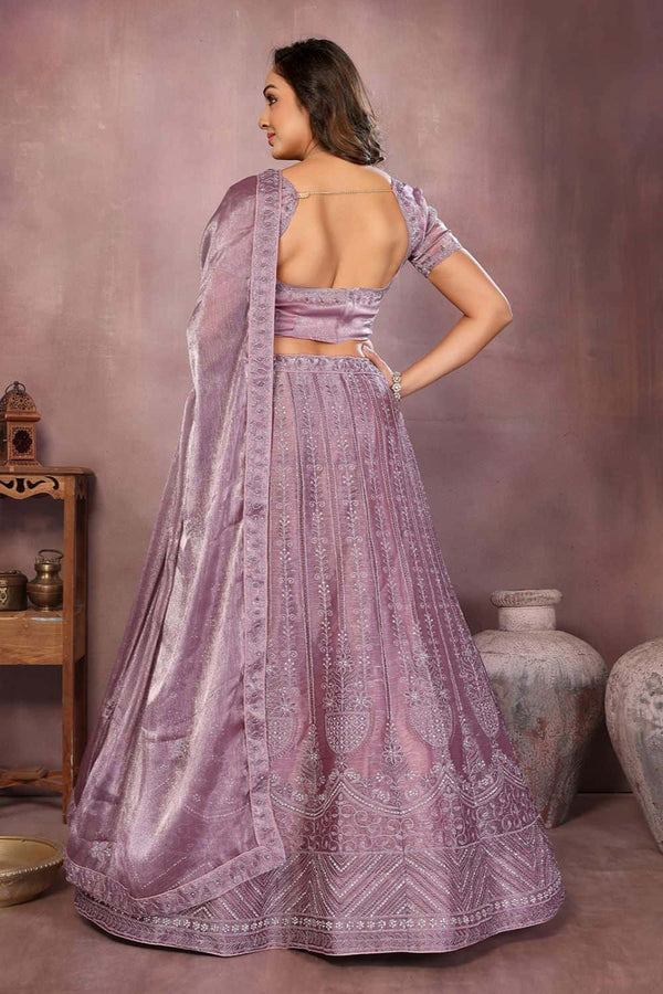 Purple Silk Partywear Lehenga Choli  SFJBNF2402R