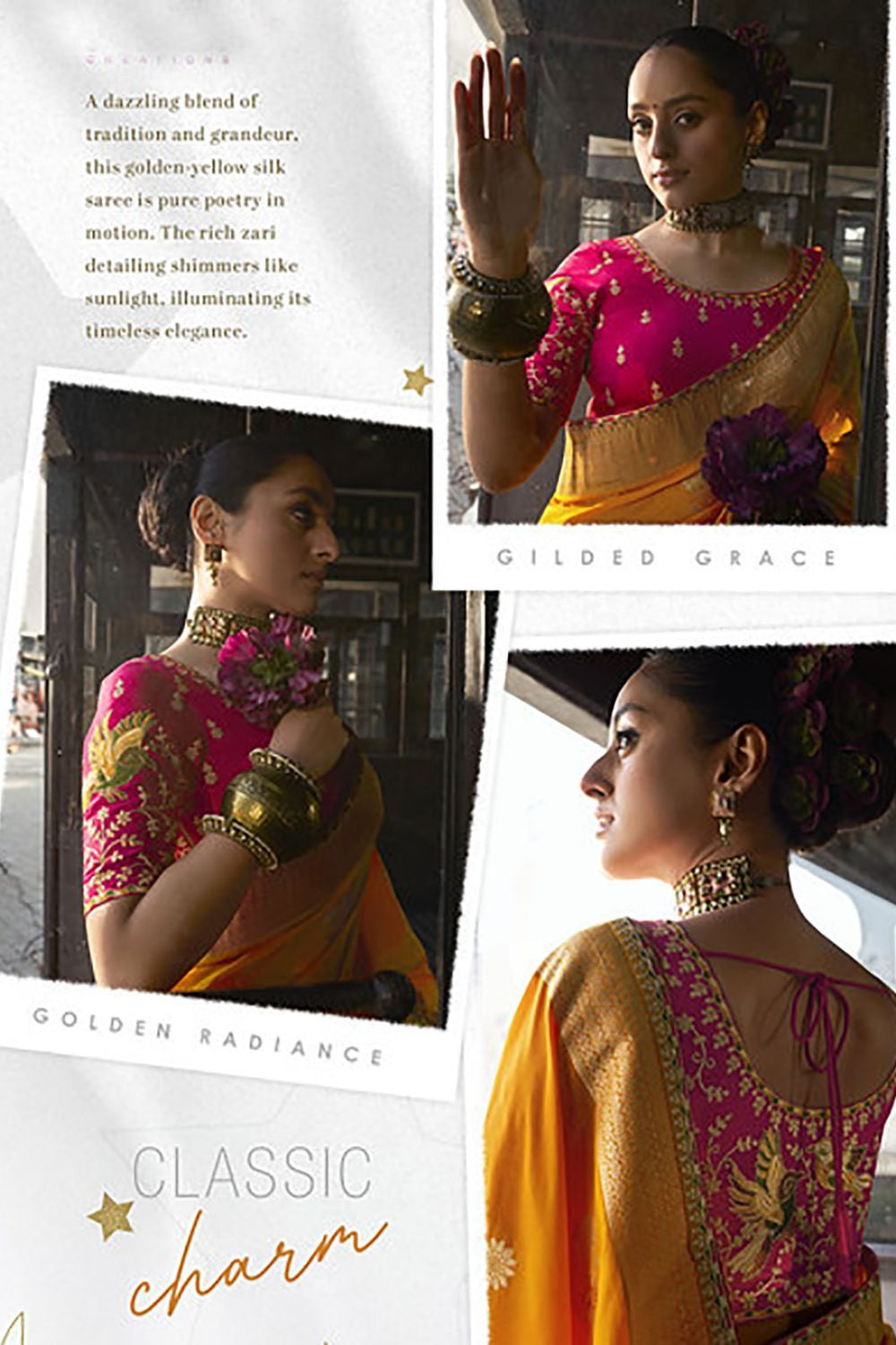 Yellow Silk Wedding Party Saree Blouse SFSBL2902