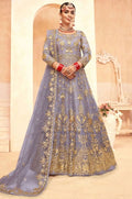 Purple Net Salwar Kameez - SFSA566207