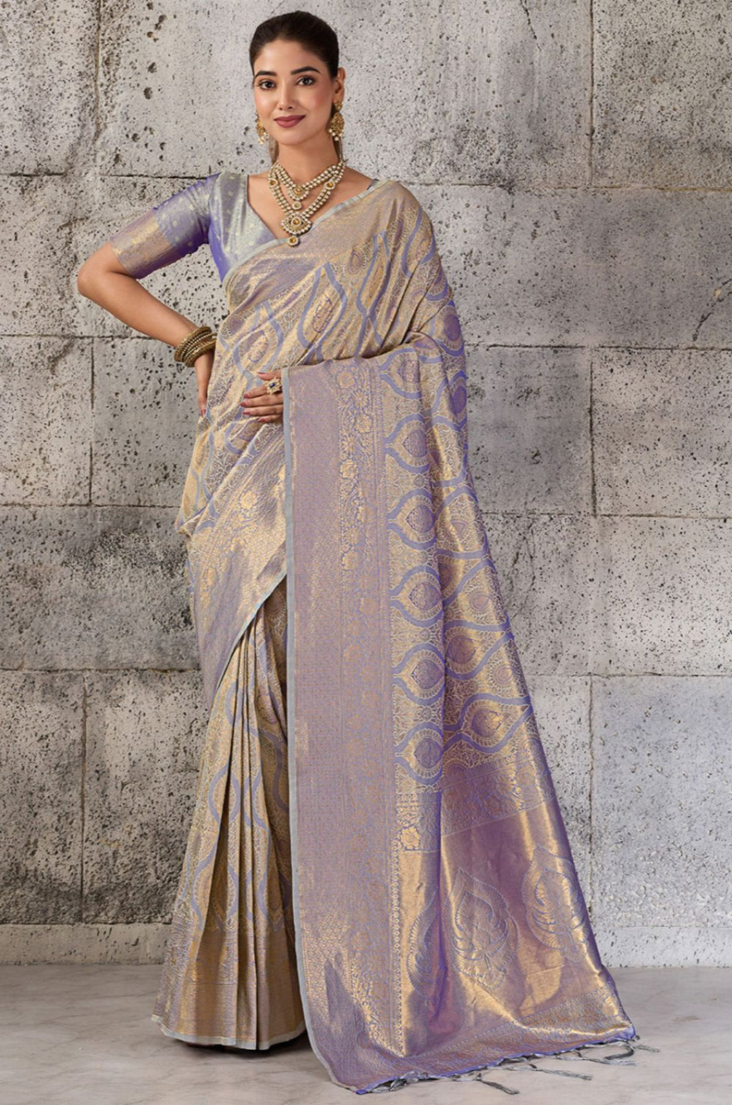 Grey Kanjivaram Sarees - SFAST21505