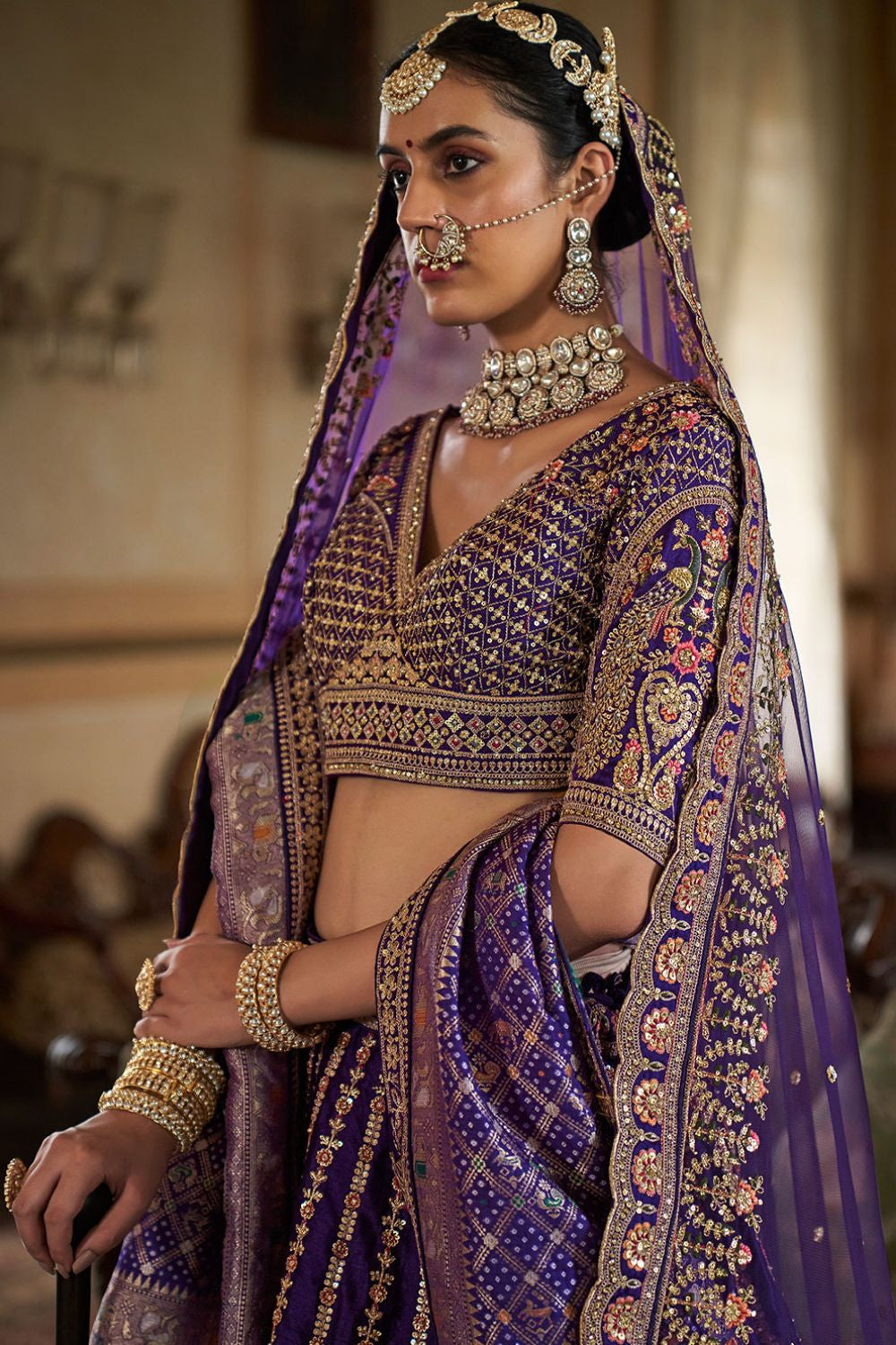 Blue Silk Royal Bridal Lehenga Choli SFSJDN33902