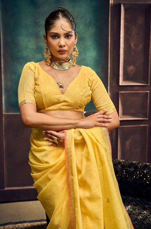 Yellow Silk Sarees - SFSJDN45203