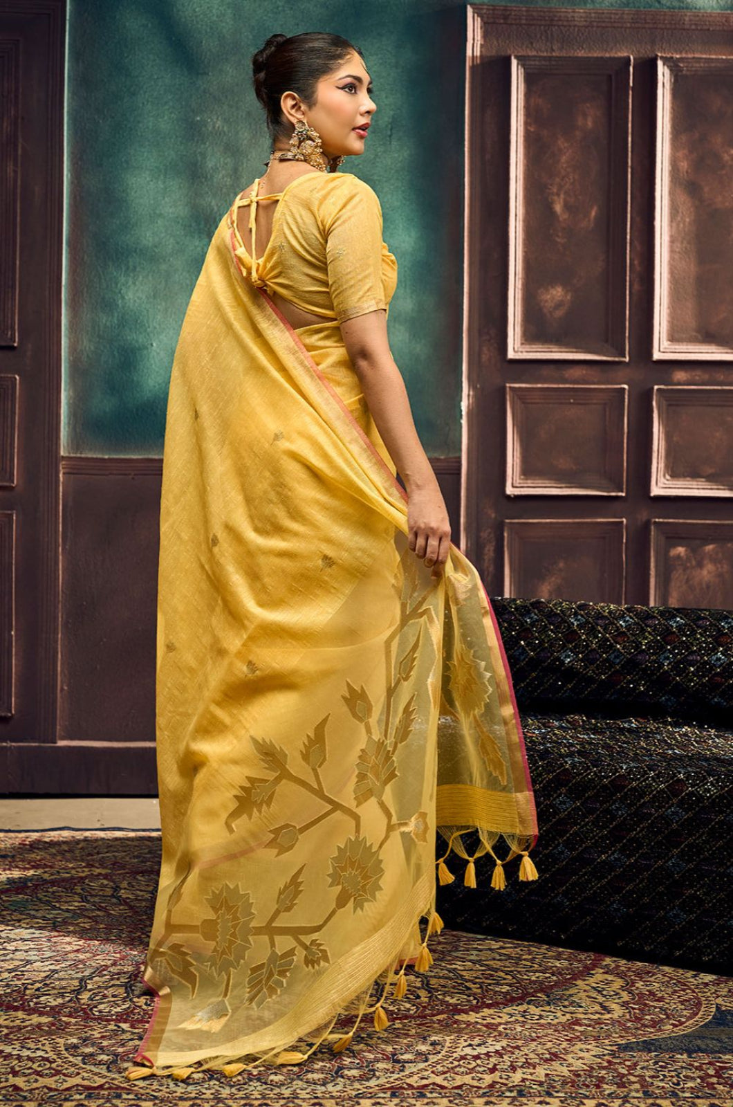 Yellow Silk Sarees - SFSJDN45203