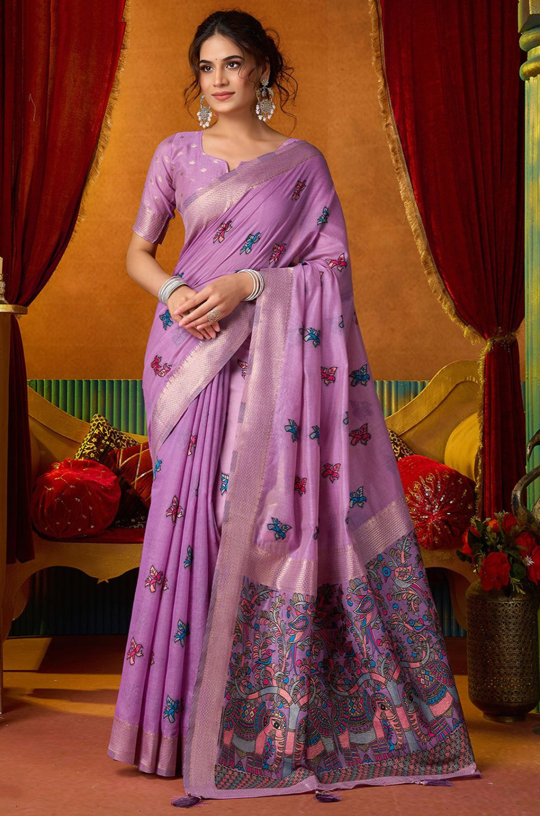 Purple Cotton Sarees - SFSJDN46204