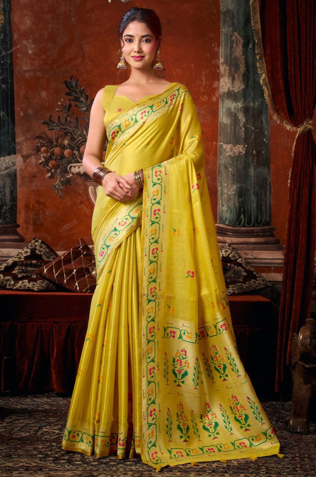 Yellow Paithani Sarees - SFSA577802
