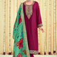 Plus Size Magent Pink Salwar Suit In Silk SFSTL29401