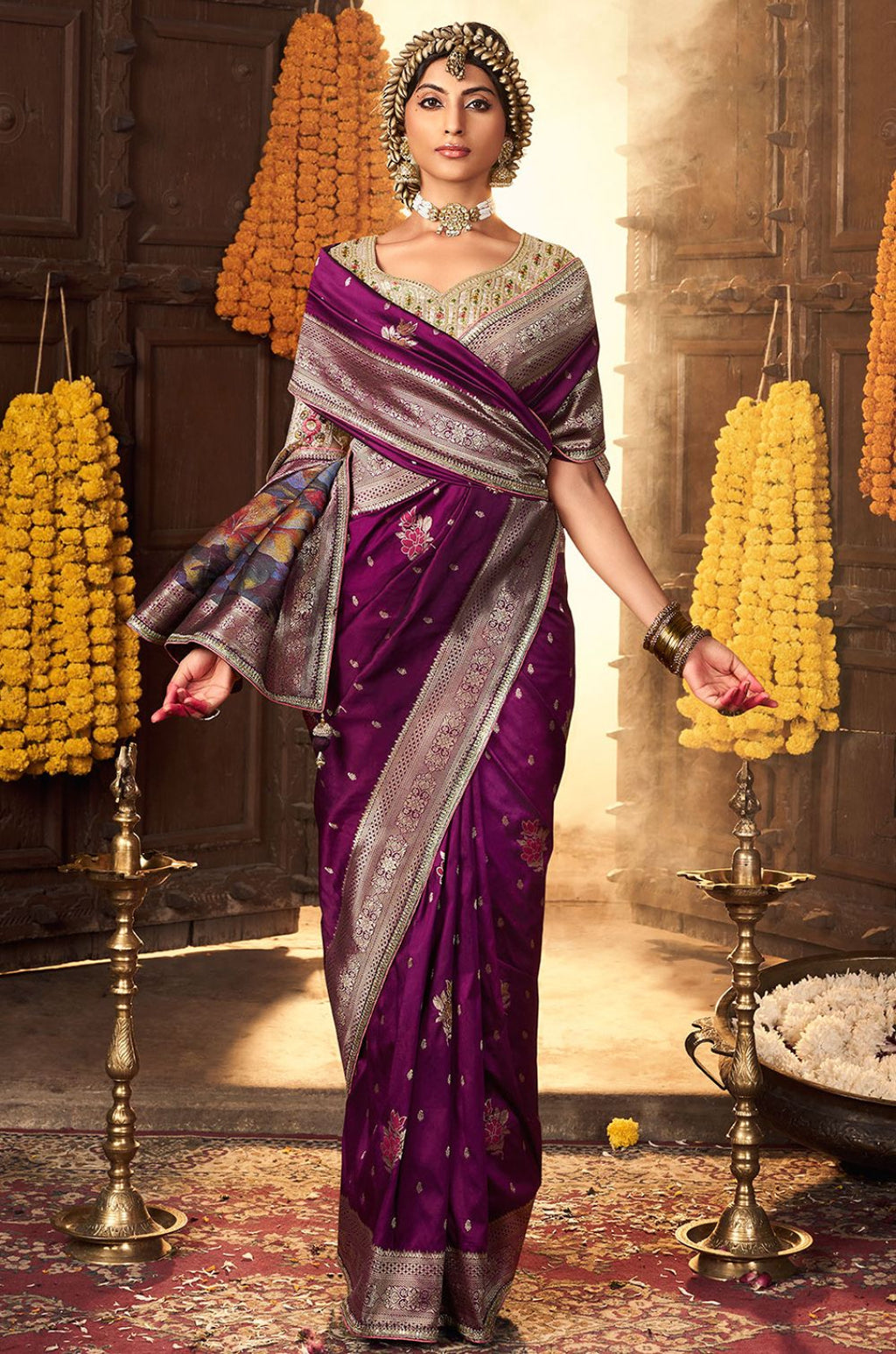 Magenta Silk Sarees - SFSMT57903