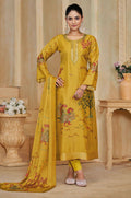 Yellow Silk Salwar Kameez - SFPRF278602