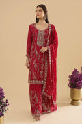 Maroon Silk Salwar Kameez - SFPRF280103R