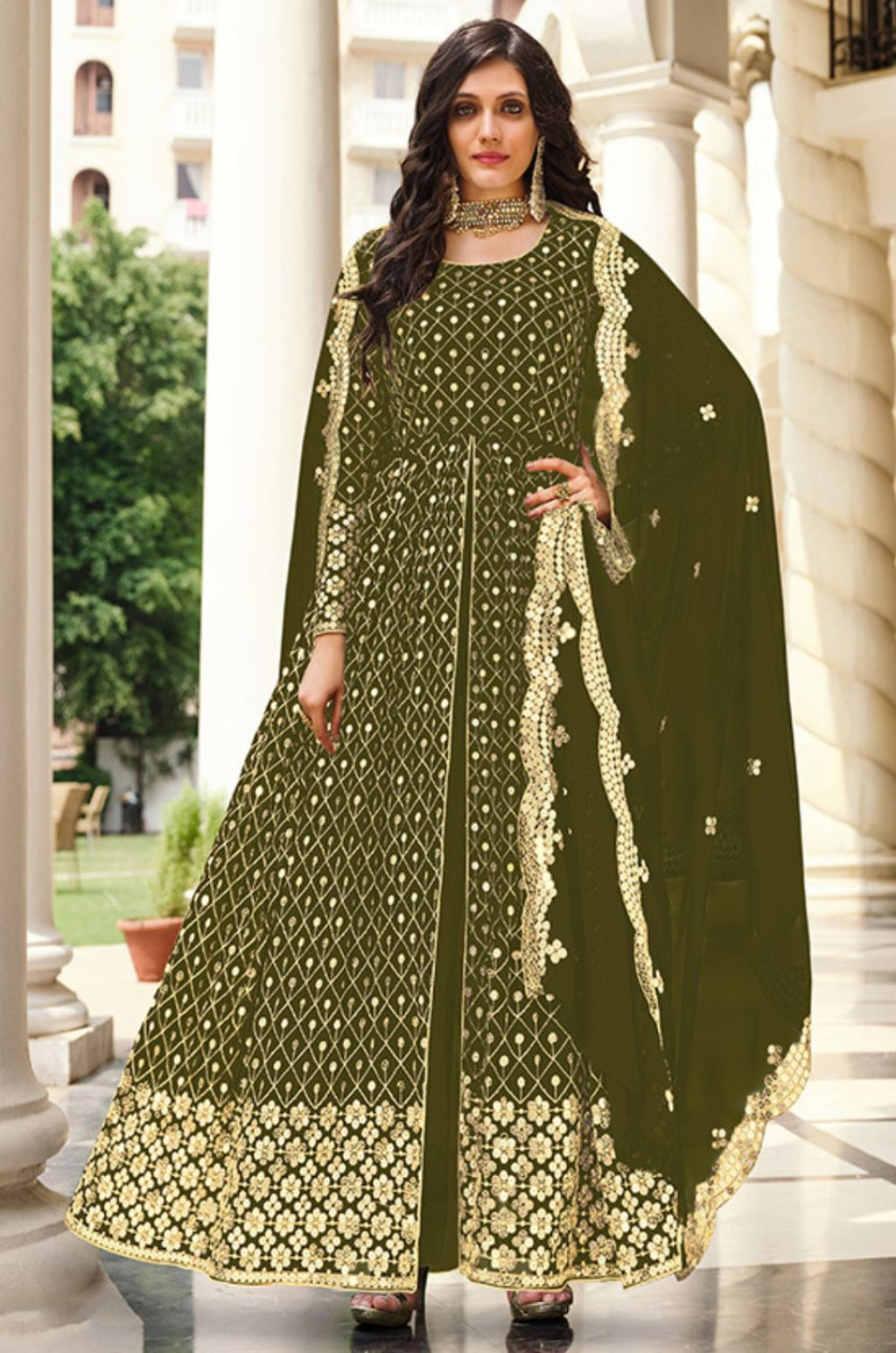 Purple Georgette Salwar Kameez - SFSA344004B