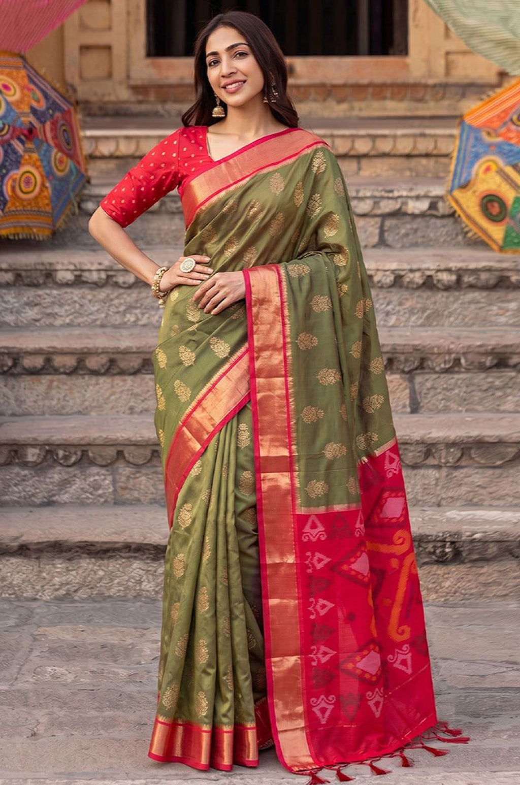 Green Silk Sarees - SFAST22207