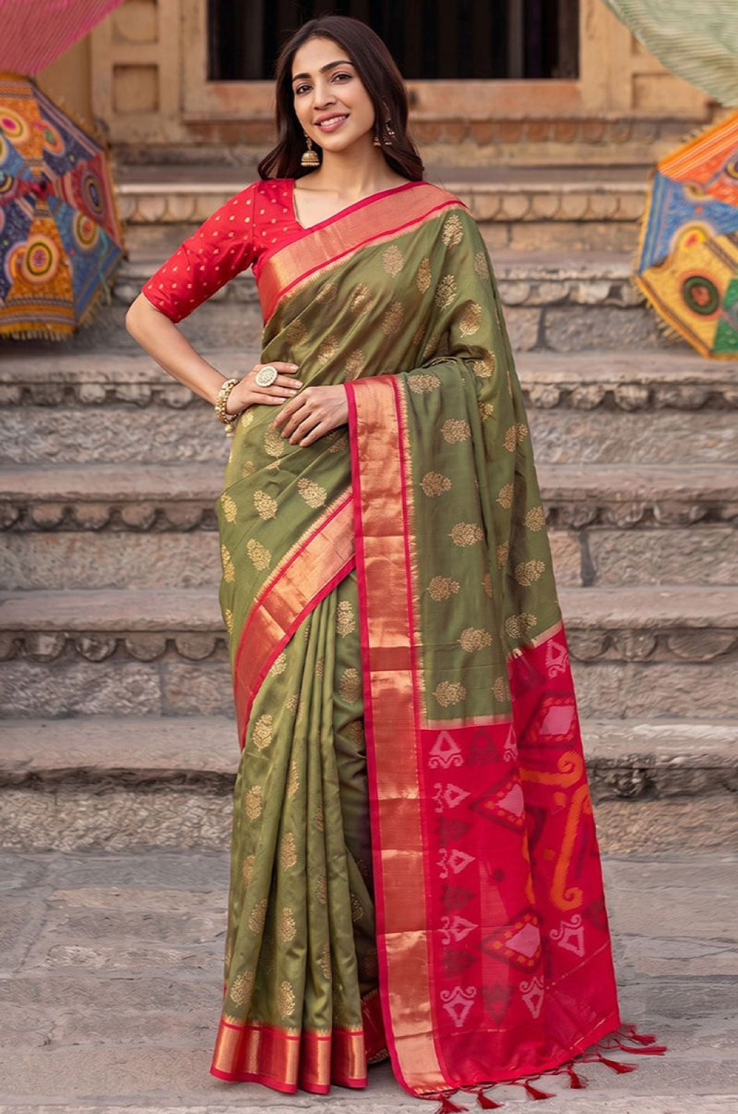 Green Silk Sarees - SFAST22207