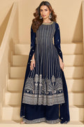Blue Georgette Salwar Kameez - SFEDC26904R