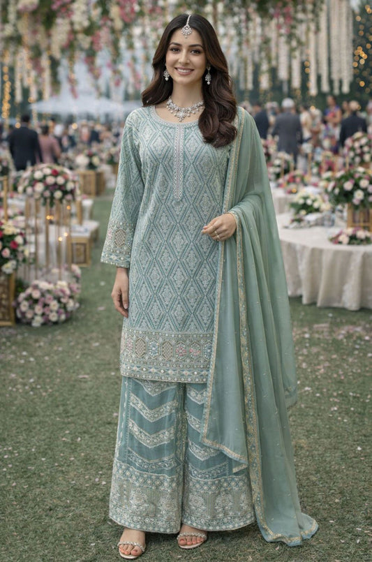 Blue Georgette Salwar Kameez - SFSA566403R