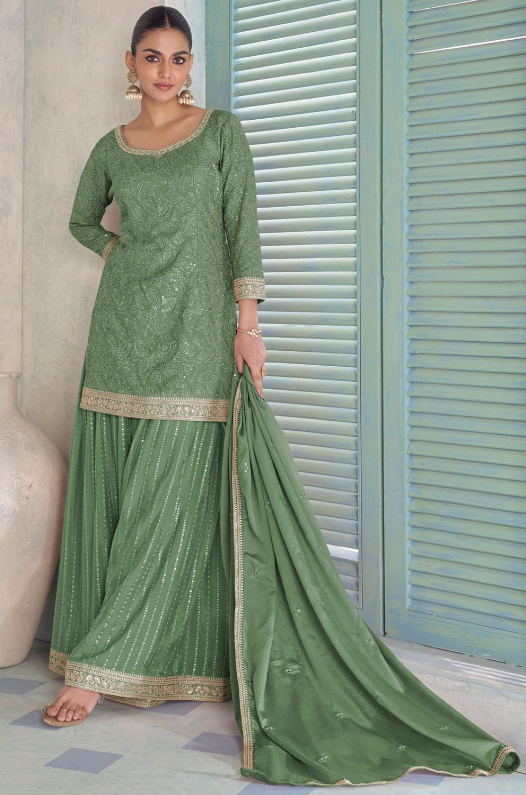 Green Other Salwar Kameez - SFYS173202R